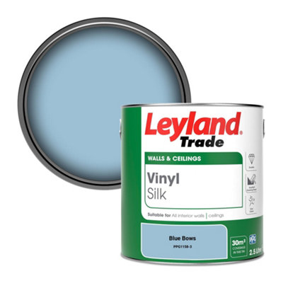 Leyland Trade Vinyl Silk Walls & Ceilings Emulsion Paint Blue Bows (PPG1158-3) - 2.5L