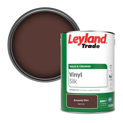 Leyland Trade Vinyl Silk Walls & Ceilings Emulsion Paint Burgundy Wine (PPG13-03) - 5L