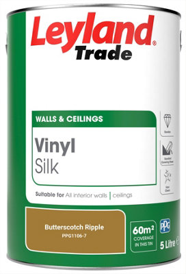 Leyland Trade Vinyl Silk Walls & Ceilings Emulsion Paint Butterscotch ...