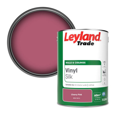 Leyland Trade Vinyl Silk Walls & Ceilings Emulsion Paint Cherry Pink (PPG1183-6) - 5L