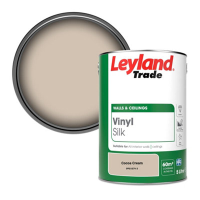 Leyland Trade Vinyl Silk Walls & Ceilings Emulsion Paint Cocoa Cream (PPG1079-3) - 5L