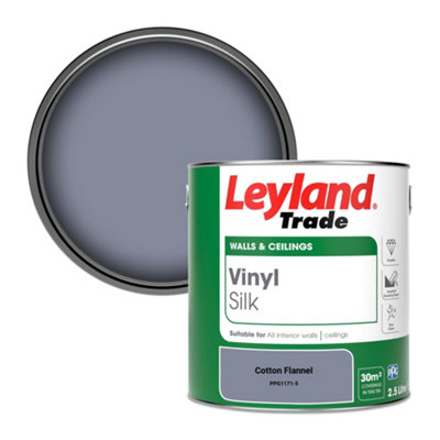 Leyland Trade Vinyl Silk Walls & Ceilings Emulsion Paint Cotton Flannel (PPG1171-5) - 2.5L