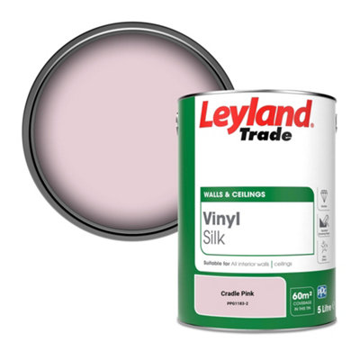 Leyland Trade Vinyl Silk Walls & Ceilings Emulsion Paint Cradle Pink (PPG1183-2) - 5L