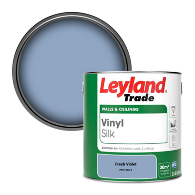 Leyland Trade Vinyl Silk Walls & Ceilings Emulsion Paint Fresh Violet (PPG1166-4) - 2.5L