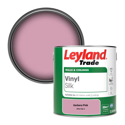 Leyland Trade Vinyl Silk Walls & Ceilings Emulsion Paint Gerbera Pink (PPG1182-4) - 2.5L