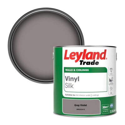 Leyland Trade Vinyl Silk Walls & Ceilings Emulsion Paint Gray Violet (PPG1014-5) - 2.5L