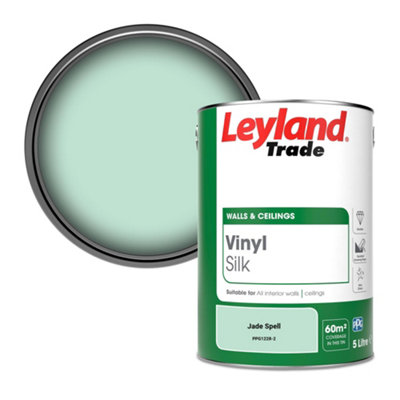 Leyland Trade Vinyl Silk Walls & Ceilings Emulsion Paint Jade Spell (PPG1228-2) - 5L