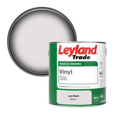 Leyland Trade Vinyl Silk Walls & Ceilings Emulsion Paint Just Blush (PPG18-17) - 2.5L