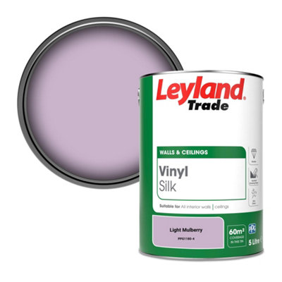 Leyland Trade Vinyl Silk Walls & Ceilings Emulsion Paint Light Mulberry (PPG1180-4) - 5L