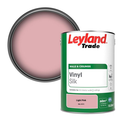 Leyland Trade Vinyl Silk Walls & Ceilings Emulsion Paint Light Pink (RAL 3015) - 5L