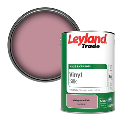 Leyland Trade Vinyl Silk Walls & Ceilings Emulsion Paint Madagascar Pink (PPG1050-4) - 5L