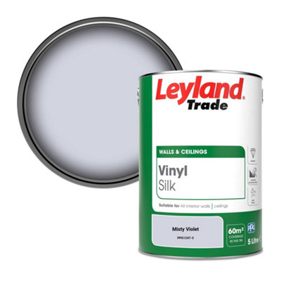 Leyland Trade Vinyl Silk Walls & Ceilings Emulsion Paint Misty Violet (PPG1247-3) - 5L