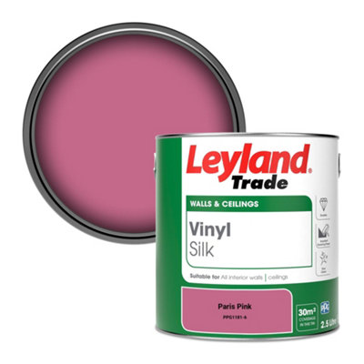 Leyland Trade Vinyl Silk Walls & Ceilings Emulsion Paint Paris Pink (PPG1181-6) - 2.5L