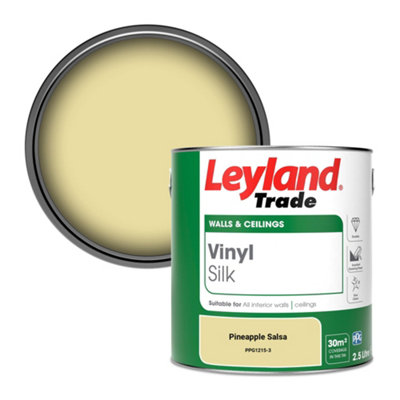 Leyland Trade Vinyl Silk Walls & Ceilings Emulsion Paint Pineapple Salsa (PPG1215-3) - 2.5L