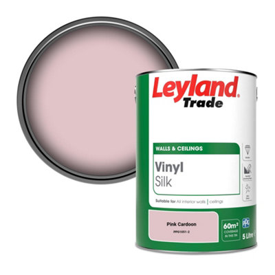 Leyland Trade Vinyl Silk Walls & Ceilings Emulsion Paint Pink Cardoon (PPG1051-2) - 5L