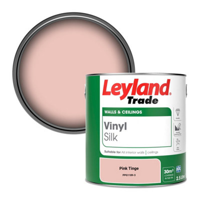 Leyland Trade Vinyl Silk Walls & Ceilings Emulsion Paint Pink Tinge (PPG1189-3) - 2.5L