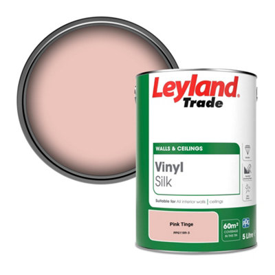 Leyland Trade Vinyl Silk Walls & Ceilings Emulsion Paint Pink Tinge ...