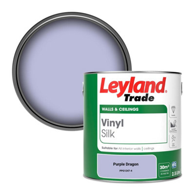 Leyland Trade Vinyl Silk Walls & Ceilings Emulsion Paint Purple Dragon (PPG1247-4) - 2.5L