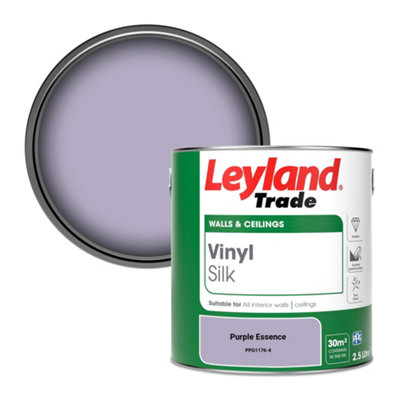 Leyland Trade Vinyl Silk Walls & Ceilings Emulsion Paint Purple Essence (PPG1176-4) - 2.5L