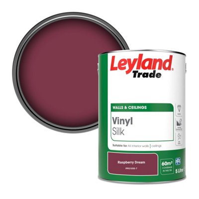 Leyland Trade Vinyl Silk Walls & Ceilings Emulsion Paint Raspberry ...