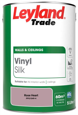 Leyland Trade Vinyl Silk Walls & Ceilings Emulsion Paint Rose Heart (PPG1049-4) - 5L