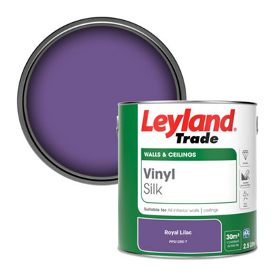 Leyland Trade Vinyl Silk Walls & Ceilings Emulsion Paint Royal Lilac (PPG1250-7) - 2.5L