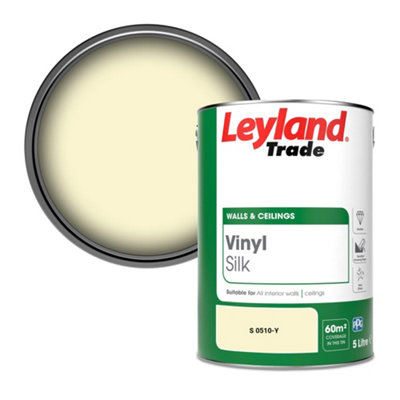 Leyland Trade Vinyl Silk Walls & Ceilings Emulsion Paint (S 0510-Y) - 5L