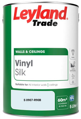 Leyland Trade Vinyl Silk Walls & Ceilings Emulsion Paint (S 0907-R90B) - 5L