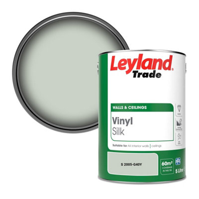 Leyland Trade Vinyl Silk Walls & Ceilings Emulsion Paint (S 2005-G40Y) - 5L