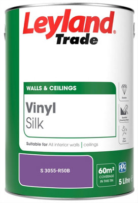 Leyland Trade Vinyl Silk Walls & Ceilings Emulsion Paint (S 3055-R50B) - 5L