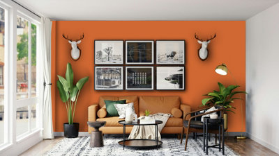 Leyland Trade Vinyl Silk Walls & Ceilings Emulsion Paint Signal Orange (RAL 2010) - 2.5L