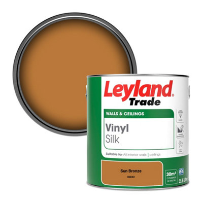 Leyland Trade Vinyl Silk Walls & Ceilings Emulsion Paint Sun Bronze (06D43) - 2.5L