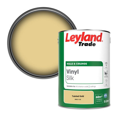 Leyland Trade Vinyl Silk Walls & Ceilings Emulsion Paint Tainted Gold (PPG11-02) - 5L