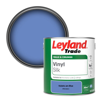 Leyland Trade Vinyl Silk Walls & Ceilings Emulsion Paint Violets are Blue (PPG1246-6) - 2.5L