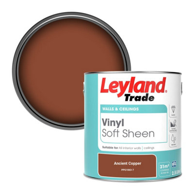 Leyland Trade Vinyl Soft Sheen Walls & Ceilings Emulsion Paint Ancient Copper (PPG1063-7) - 2.5L