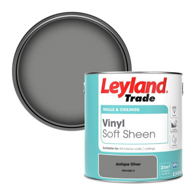 Leyland Trade Vinyl Soft Sheen Walls & Ceilings Emulsion Paint Antique Silver (PPG1002-5) - 2.5L
