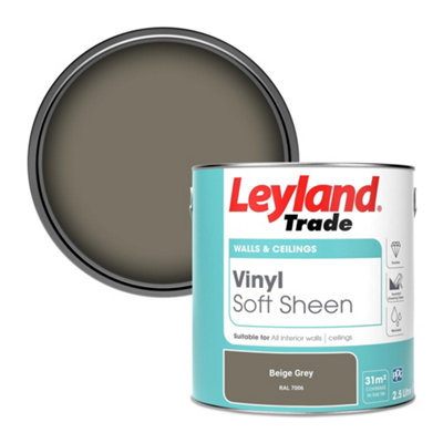 Leyland Trade Vinyl Soft Sheen Walls & Ceilings Emulsion Paint Beige Grey (RAL 7006) - 2.5L
