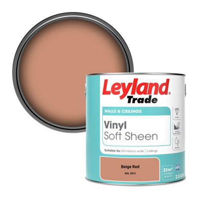 Leyland Trade Vinyl Soft Sheen Walls & Ceilings Emulsion Paint Beige Red (RAL 3012) - 2.5L