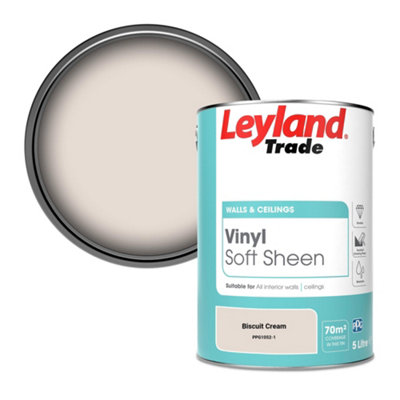 Leyland Trade Vinyl Soft Sheen Walls & Ceilings Emulsion Paint Biscuit Cream (PPG1052-1) - 5L