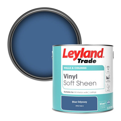 Leyland Trade Vinyl Soft Sheen Walls & Ceilings Emulsion Paint Blue Odyssey (PPG1166-6) - 2.5L