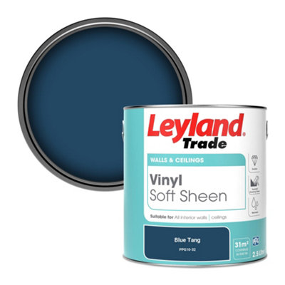 Leyland Trade Vinyl Soft Sheen Walls & Ceilings Emulsion Paint Blue Tang (PPG10-32) - 2.5L