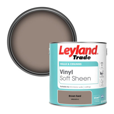 Leyland Trade Vinyl Soft Sheen Walls & Ceilings Emulsion Paint Brown Sand (PPG1073-5) - 2.5L