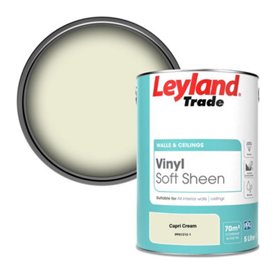 Leyland Trade Vinyl Soft Sheen Walls & Ceilings Emulsion Paint Capri Cream (PPG1212-1) - 5L