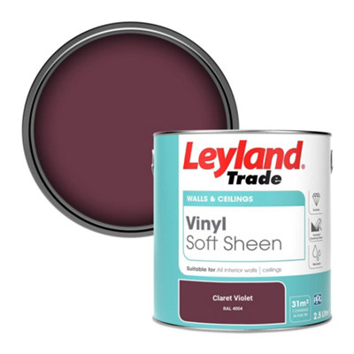 Leyland Trade Vinyl Soft Sheen Walls & Ceilings Emulsion Paint Claret Violet (RAL 4004) - 2.5L