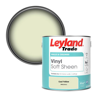 Leyland Trade Vinyl Soft Sheen Walls & Ceilings Emulsion Paint Cool Yellow (PPG1216-2) - 2.5L