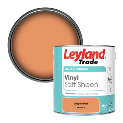 Leyland Trade Vinyl Soft Sheen Walls & Ceilings Emulsion Paint Copper River (PPG1196-5) - 2.5L