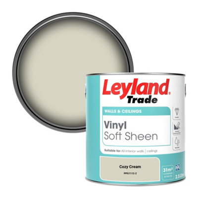 Leyland Trade Vinyl Soft Sheen Walls & Ceilings Emulsion Paint Cozy Cream (PPG1112-2) - 2.5L