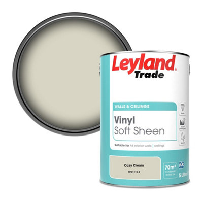 Leyland Trade Vinyl Soft Sheen Walls & Ceilings Emulsion Paint Cozy Cream (PPG1112-2) - 5L