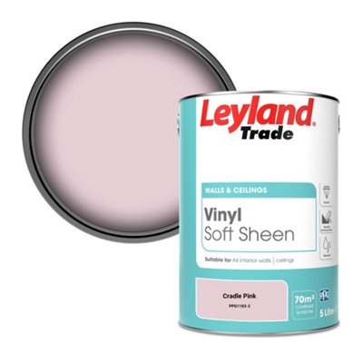 Leyland Trade Vinyl Soft Sheen Walls & Ceilings Emulsion Paint Cradle Pink (PPG1183-2) - 5L