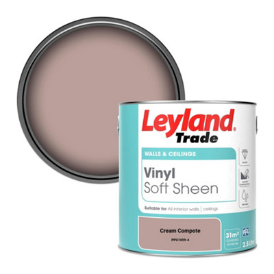 Leyland Trade Vinyl Soft Sheen Walls & Ceilings Emulsion Paint Cream Compote (PPG1059-4) - 2.5L